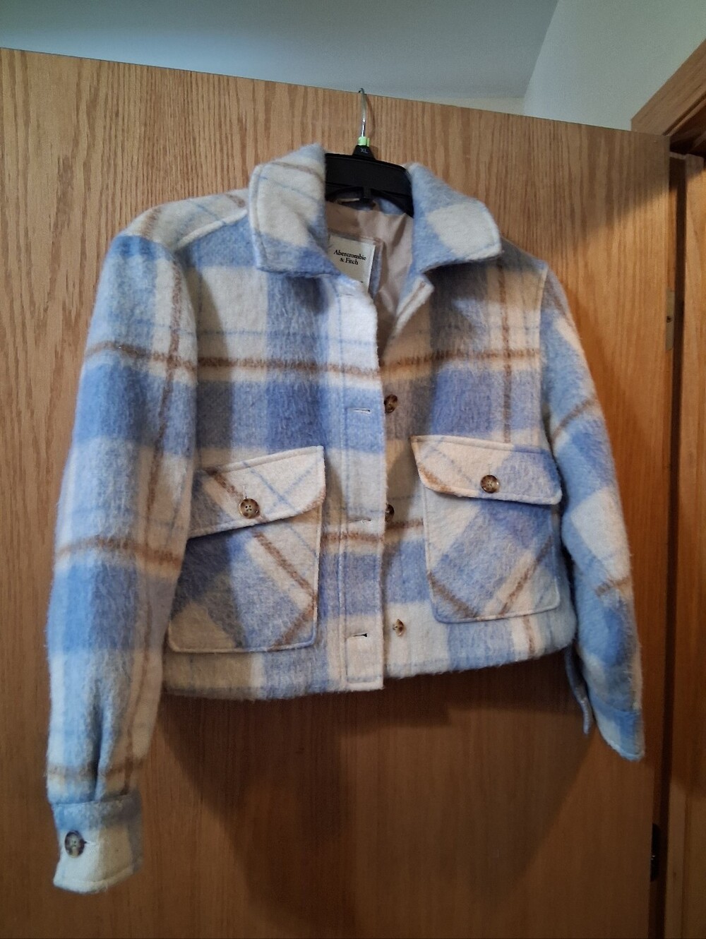 Abercrombie & Fitch wool-blend plaid coat  Extra Small, soft, Quality